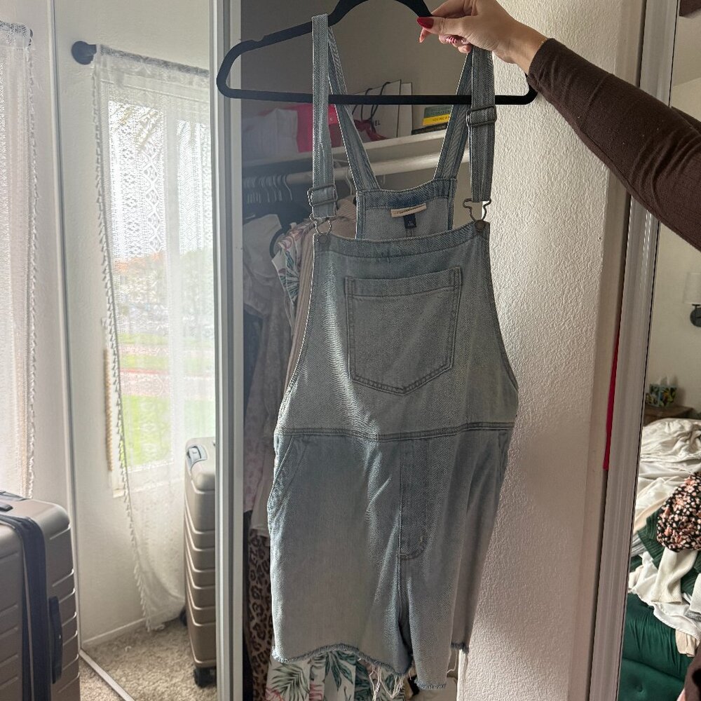 Denim Overall Shorts